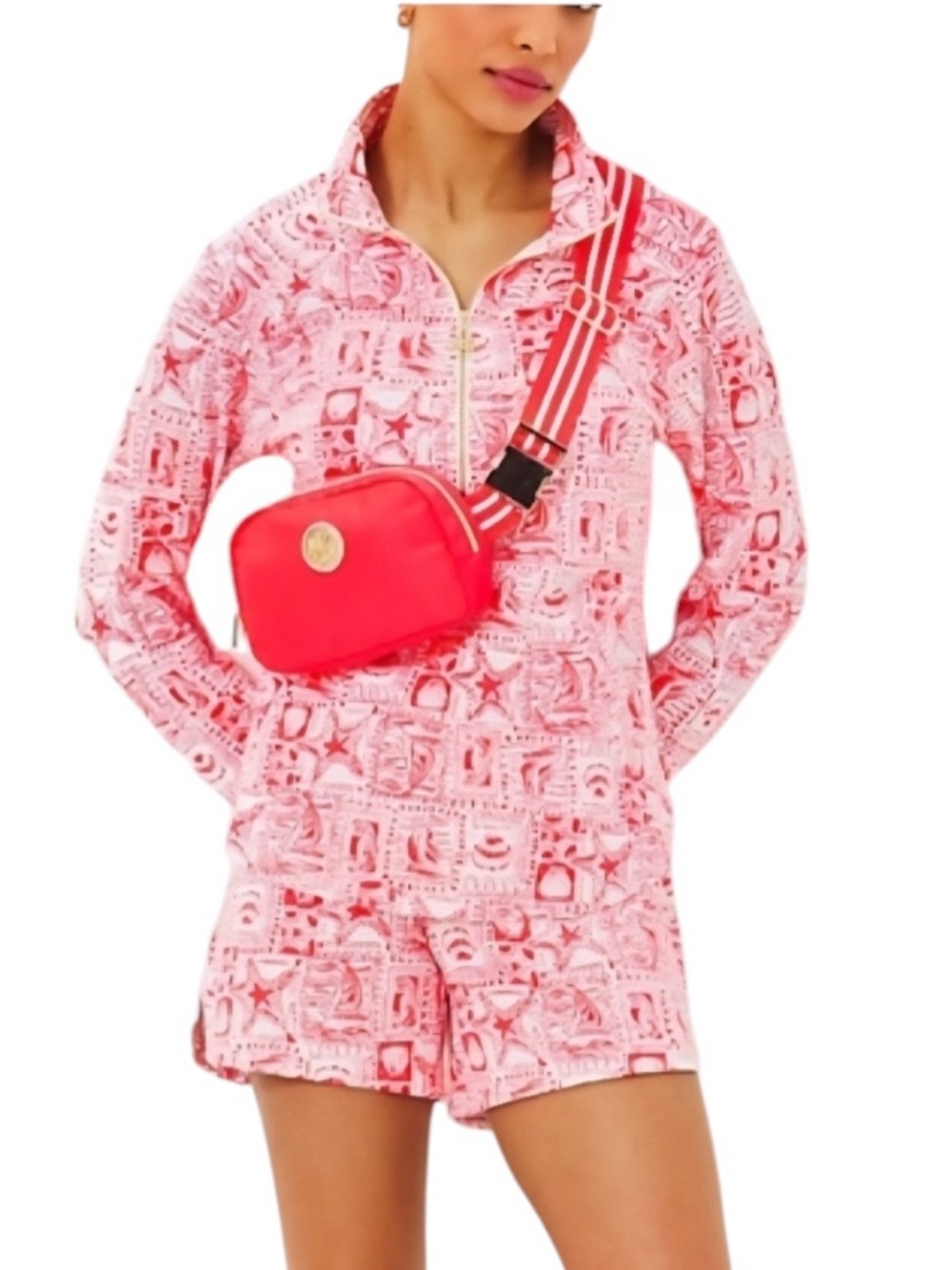 NEW! Lilly Pulitzer Skipper Popover. Mizner Red. S. NWT - Picture 4 of 6